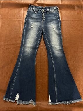 KanCan Women’s High-Rise Button-Fly Flare Jeans - Size 27
